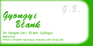 gyongyi blank business card