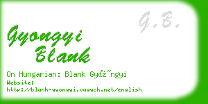 gyongyi blank business card